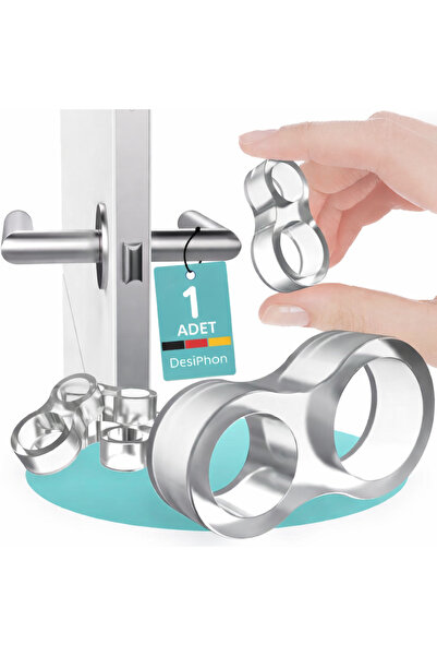 DESIPHON Şeffaf Silikon Kapı Kolu Stoperi – Kapı Kolu Tutucu ve Pencere Tampo...