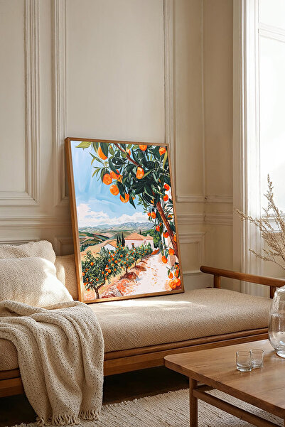 Dekorsiahome Tek Parça Ahşap Çerçeveli Tablo TK2724