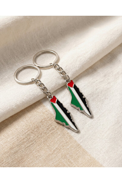 Zaytoon 02'Lu Palestine Colorful Map Keychain Unisex A300013-02