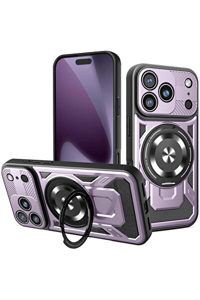 Techsuit iPhone 17 Pro Case - RuggedCam - Purple