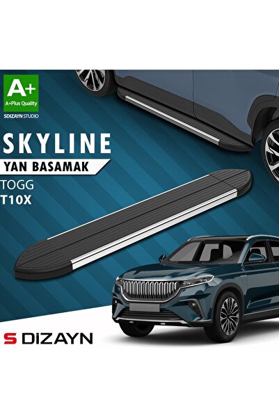 Drs Tuning S-Dizayn TOGG T10X Skyline Krom Yan Basamak 203 Cm 2023 Üzeri A+ K...