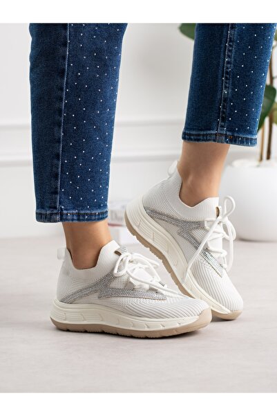 ALEMDAR AYAKKABI Γυναικεία αθλητικά παπούτσια VIVO White Knitwear