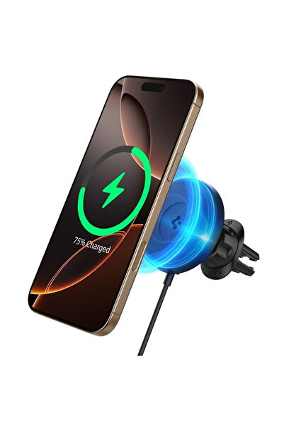 Spigen Încărcător auto OneTap Pro 4 MagSafe, negru - Wireless / Grilă de vent...