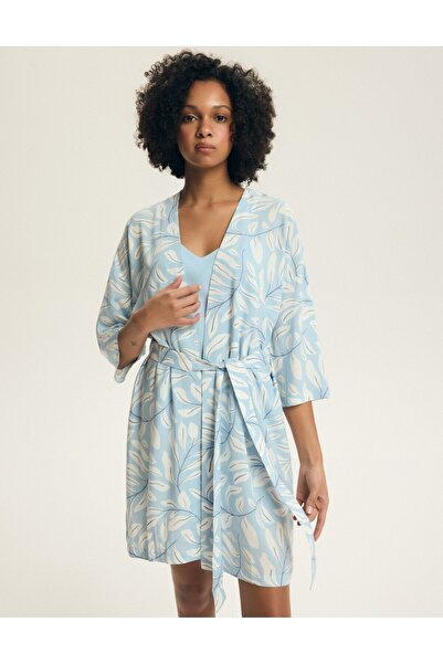 ESOTIQ Women's Classic House Robe Dressing Gown Bathrobe 100% Viscose with Be...