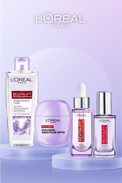 L'Oreal Paris 4'lü: Hyaluronik Asitli Nemlendirici Cam Cilt Rutini: Göz Serum...