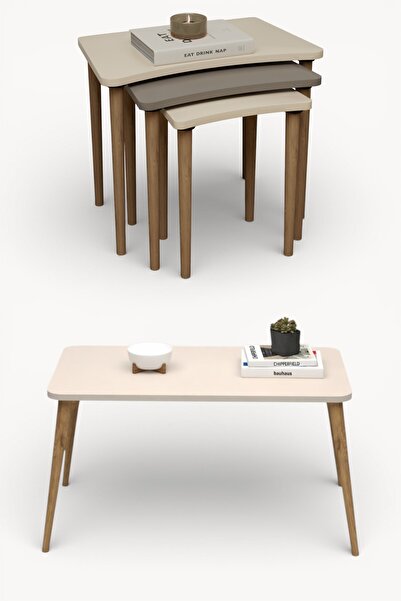 Monte Sehpa Soul orta Nero Zigon Sehpa Seti