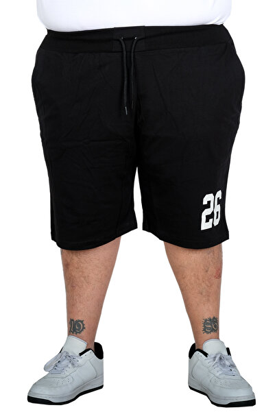 ModeXL Mode XL Large Size Men's Printed Shorts 26 Model 25031S Black