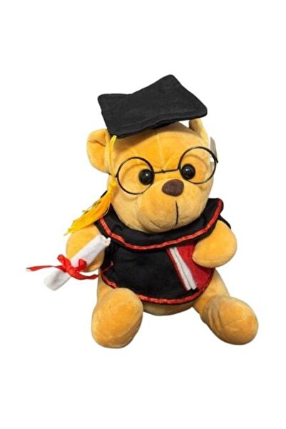 OEM Plush Bear, Graduated, Brown-Black, 25 cm