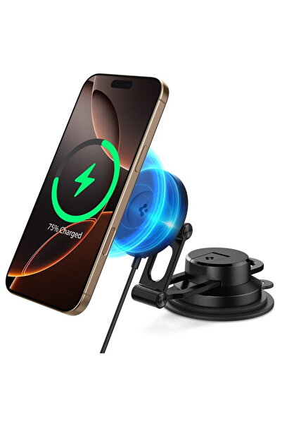 Spigen OneTap Pro 4 MagSafe Car Mount Charger, black - Wireless / Dashboard /...