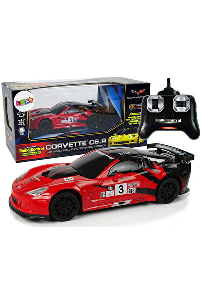 LeanToys Lean Toys Remote Control Sports Car 1:24 Corvette C6.R, Red Lights 2...