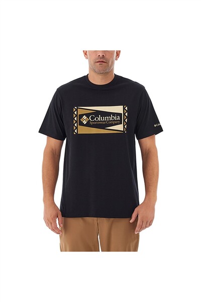 Columbia Ανδρικό μπλουζάκι Hex Flag μαύρο για εξωτερικούς χώρους CS0402-010