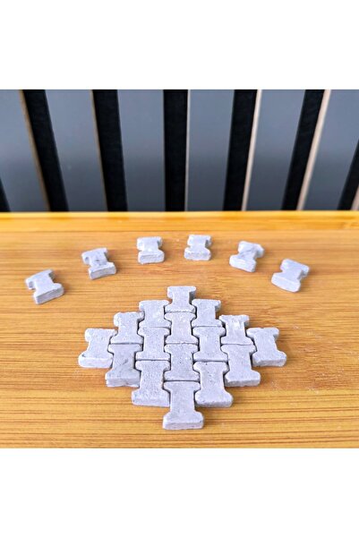 Budi Minyatür İnşaat Gri Kilitli Parke Taşı (150 Adet, Gri Renkli, 1/16 Ölçek...