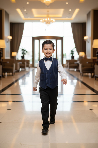 WENA KİDS Boy's Vest and Shirt Suit 1-4 Years Old