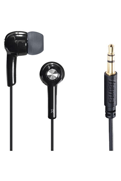 Hama Căști intraauriculare cu fir lucioase, negre