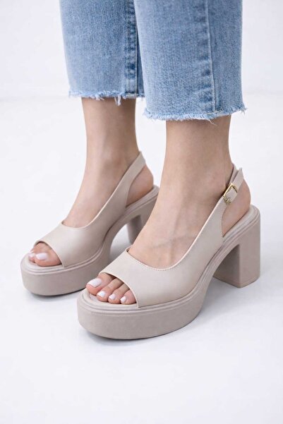 ds Dicle Stil Sandale cu toc cu detaliu cataramă