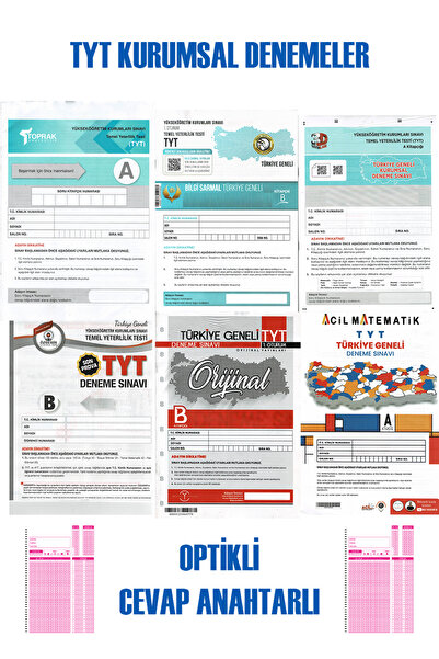 Bilgi Sarmal Yayınları TYT Kurumsal Denemeler Karma Set-1 (Bilgi Sarmal 3D Öz...