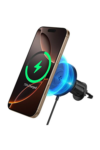 Spigen Încărcător auto OneTap Pro 4 MagSafe, negru - Wireless / Cârlig AirVent