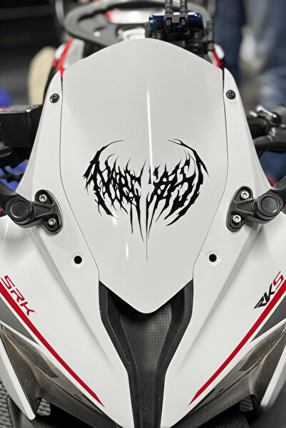 Banxtre ملصق قبلي على الطراز القوطي متوافق مع الزجاج الأمامي للدراجات النارية...