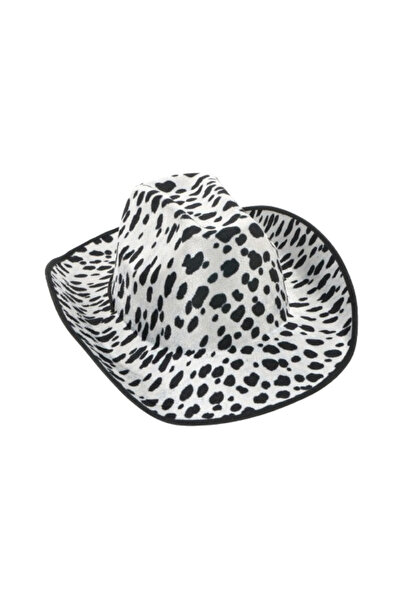 FDM Palarie cowboy anii 80 animal print Dalmatian