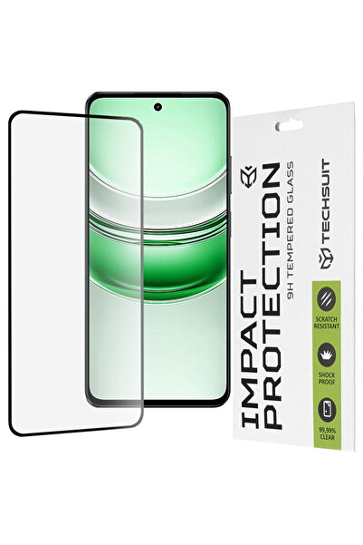 Techsuit 111D Acoperire completă / Sticlă complet lipită - Negru pentru Realm...