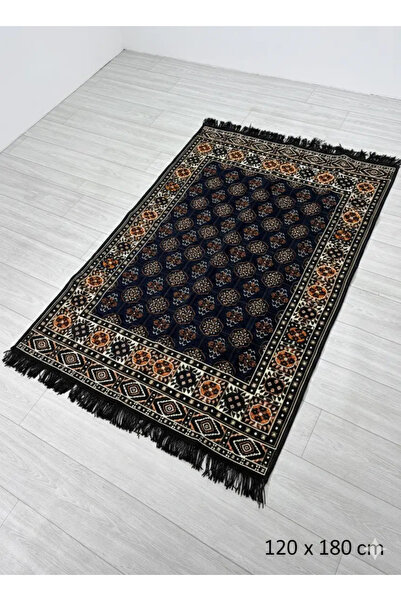 BAKIRÖZÜ HOME Pamuk Polyester Karışımlı Modern Otantik Kilim - Buhara Laciver...