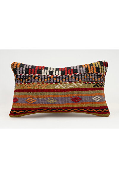 Kilim Whole Sale غطاء وسادة عتيق مصنوع يدويًا من الكليم والصوف، مقاس 30x50 سم