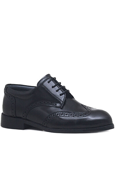 Rakerplus Titan Genuine Leather Black Patent Leather Classic Boys' Shoes