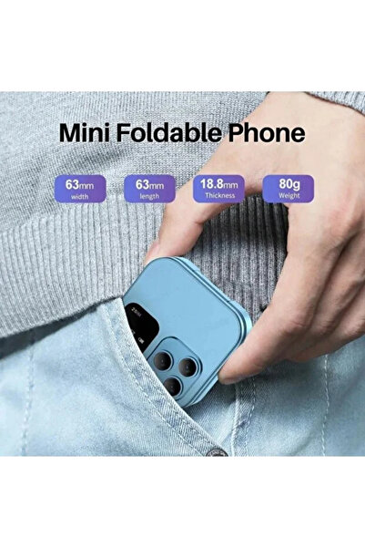 Promagg Telefon mobil mini cu ecran dual, taste mari, lanternă și radio FM