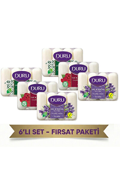 Duru SAF DOĞAL 3 ÇEŞİT EL SABUNU (6 ADET)