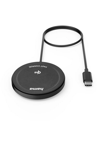Hama Cablu USB-C + USB-C inclus, încărcare rapidă Qi2, 12V/3A, 15W, negru