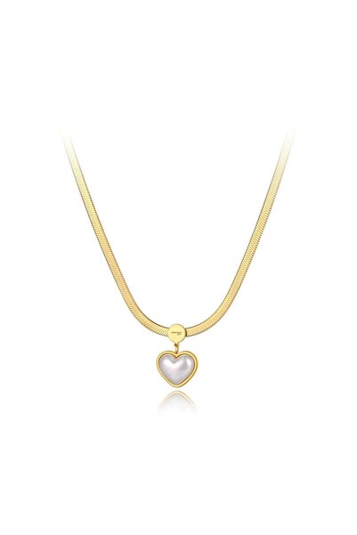 Ilinaa 18K gold-plated stainless steel bracelet, Heart