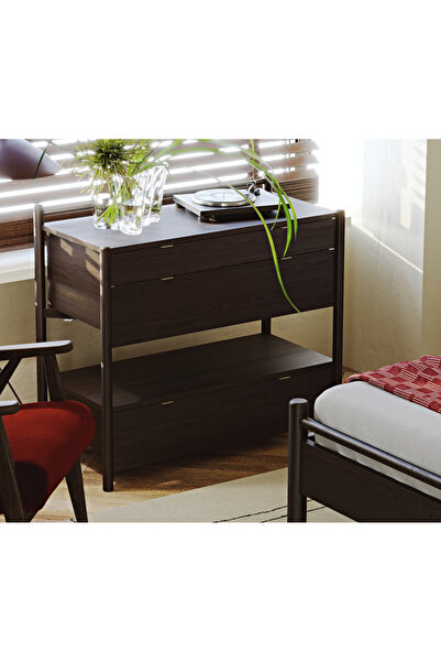 Normod Norac Meşe Şifonyer - 4 Çekmeceli, İskandinav Stil, Özel Torna İşçiliği