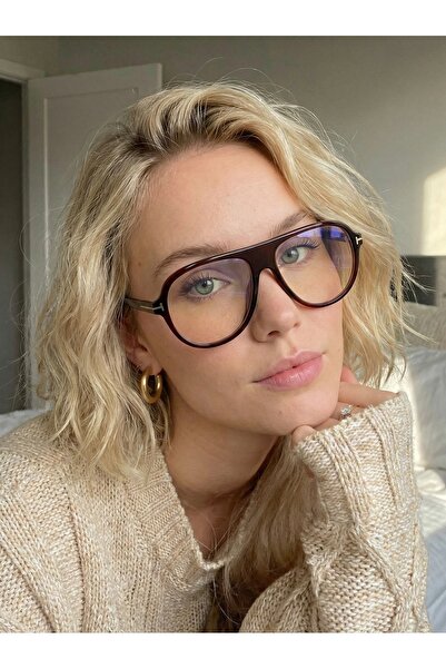 VEGA EYEWEAR Marc Kahverengi Pilot Kesim Damla Unisex Mavi Işık Korumalı Gözlük