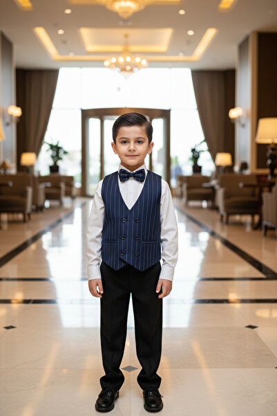 WENA KİDS Boy's Vest and Shirt Suit 1-4 Years Old