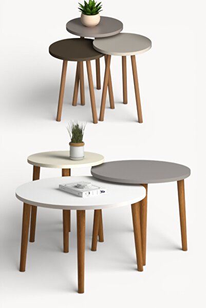 Monte Sehpa Roma orta sehpa ve zigon sehpa seti