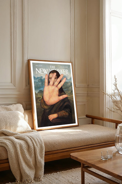 Dekorsiahome One Piece Wooden Framed Newyorker Cover Painting Tk2767