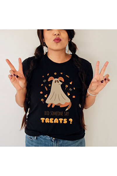 Kartier Tricou Dama Did Someone Say Treats, Negru,