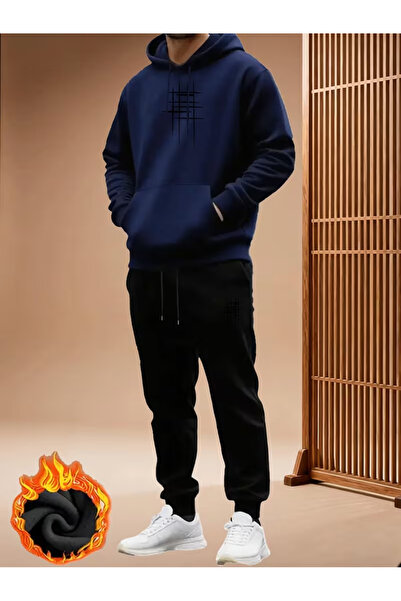 bellanova Sila Trend Ultra Warm 3 Threaded Yarn Unisex Hoodie Set