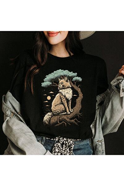 Kartier Tricou Dama Negru Night Cat