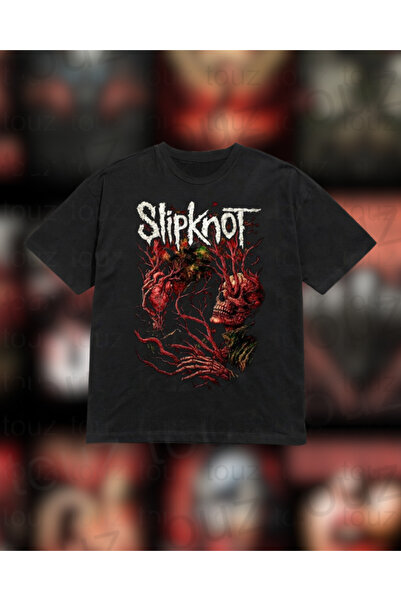 Touz Moda Metal Music Design Printed Unisex Oversize T-Shirt