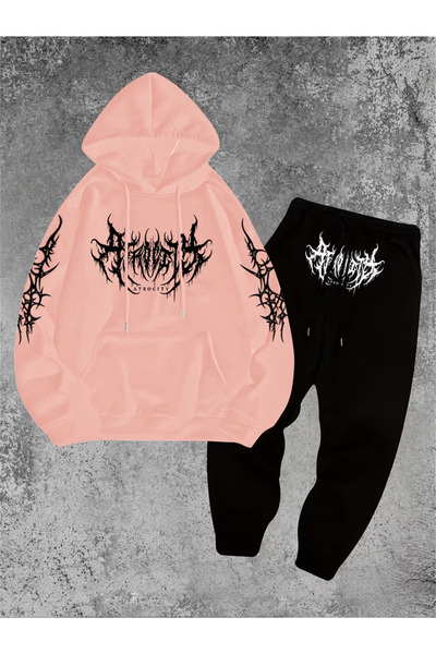 CLASSY.MODA Calle 00 Deluxe Edition 3 Threaded Hoodie and Bottom Set