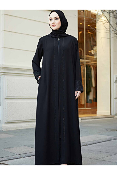 ISTANBUL STYLES أكمام كبيرة الحجم مزينة بالدانتيل للنساء من قماش الكريب المزي...