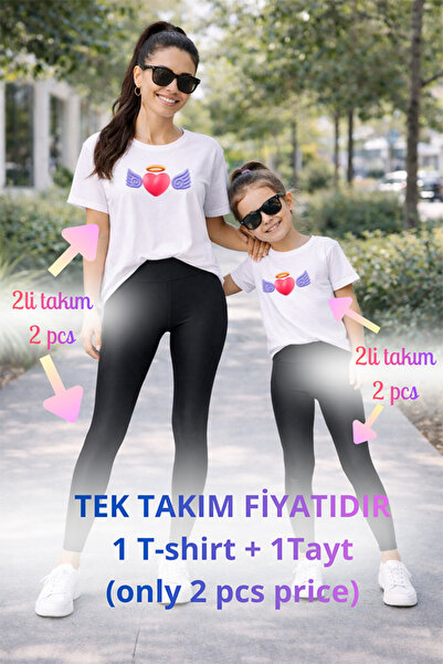 genosha Mother Daughter Mama Min Toparlayıcı Tayt T-Shirt Combination Single ...