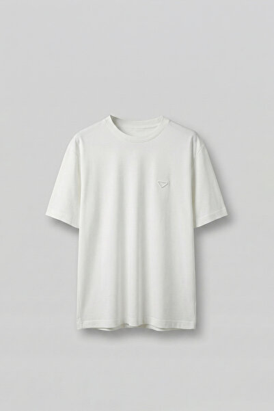 ablukaonline Tricou de bază pentru bărbați, cu croială relaxată, textură moal...