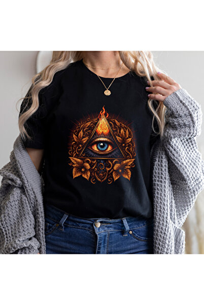 Kartier Tricou Dama Negru Illuminati