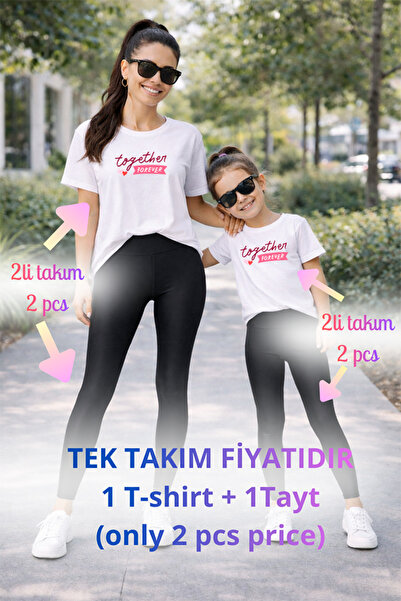 genosha Mother Daughter Mama Min Toparlayıcı Tayt T-Shirt Combination Single ...