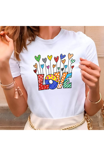 Kartier Tricou Dama Alb Love in the air