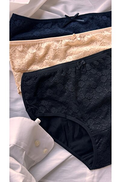 YOYYO Women's Battal Panties Lace Cotton Women's Underwear Polyamide Blended