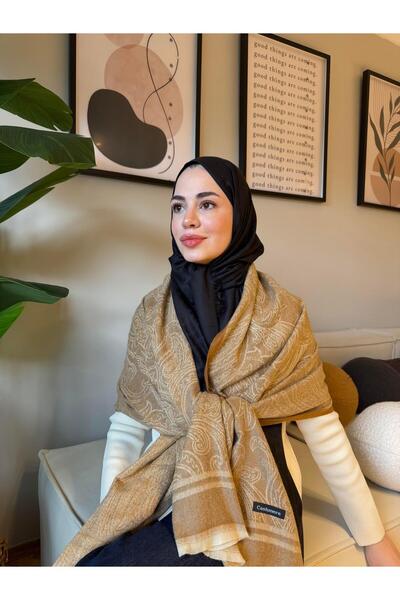 diorel Etro Desen Kaşmir Omuz Şalı-Gold