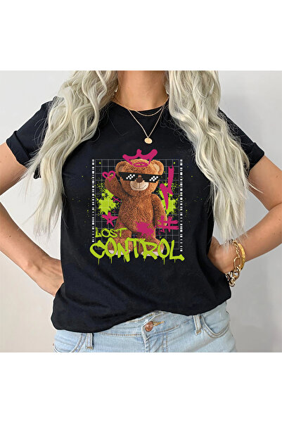 Kartier Tricou Dama Negru Lost Control